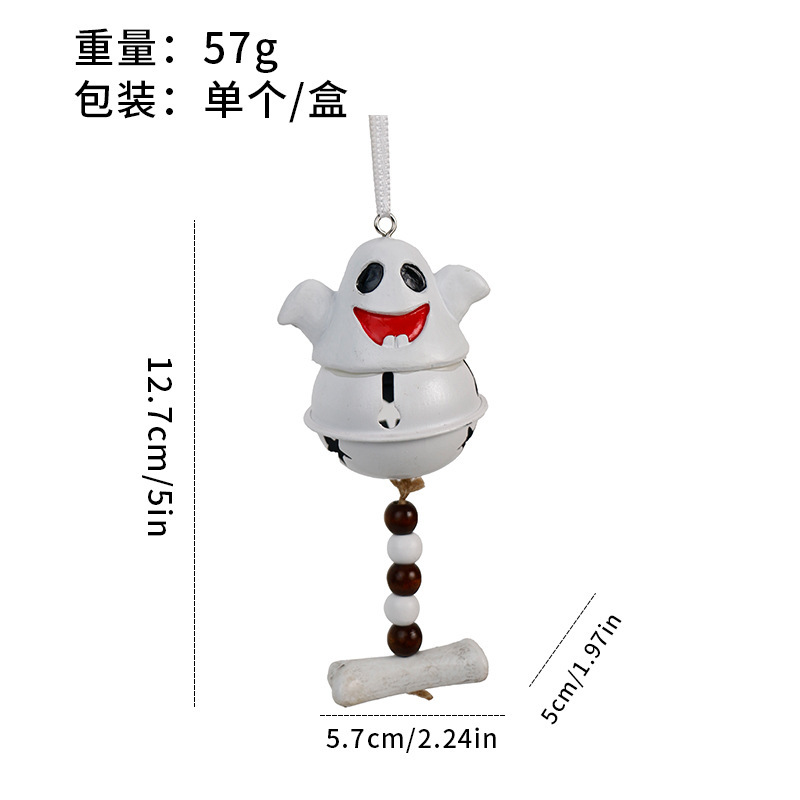 クロスボーダー新製品ハロウィン装飾インスタイルかわいいゴーストベル樹脂ペンダントホームホリデードア吊り|undefined