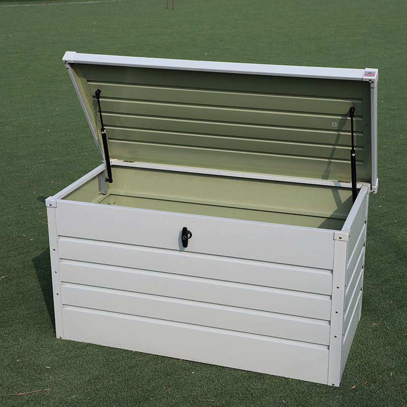 室外储物箱 条纹镂空储纳箱 多尺寸室外防雨箱子 大容积箱