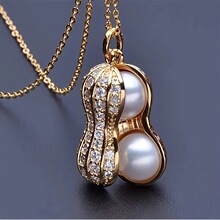 Y 33973 Freshwater Peanut Pearl Pendant ��ˮ���������׹