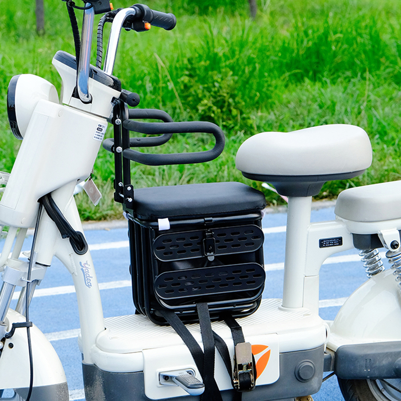 Suitable for Electric Vehicles, the Front Storage Box Can Be Used as a Universal Electric Vehicle Child Seat, Storage Basket, Seat, and Electric Vehicle Baby Seat