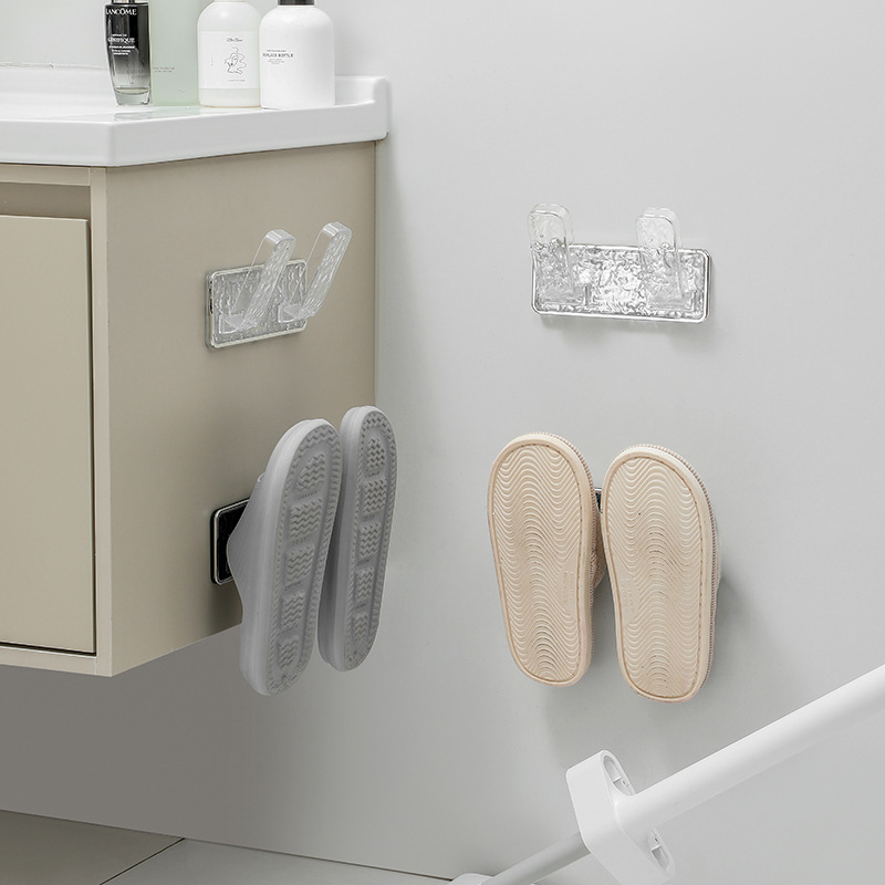 Bathroom Slipper Rack Toilet Punch-free Toilet Wall-mounted Shoes Storage Rack Hanger Kitchen Pot Cover Rack