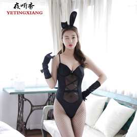 情趣内衣镶钻紧身连体可爱兔女郎制服 诱惑cosplay角色扮演舞台装