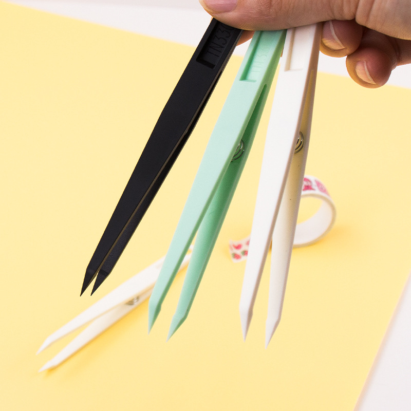 唐氏弹簧尖头镊子手账镊子手工镊子尖头夹小工具维修夹取工具3307