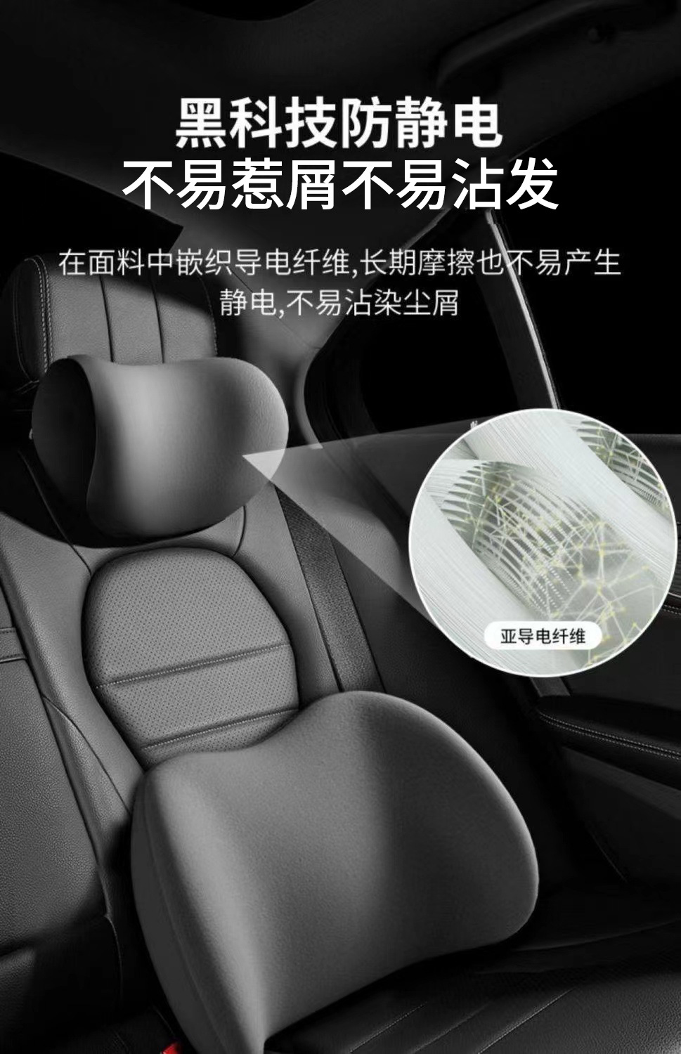 Car Memory Foam Headrest, Lumbar Support, Head, Waist and Shoulder Support Cushion, Car Supplies, Lumbar Support, Headrest Wholesale