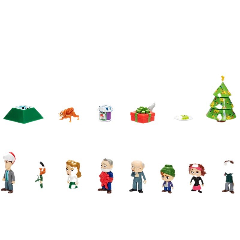 Caja Ciega de Regalo Cuenta Regresiva de Navidad de 24 Casillas de Resina para Navidad