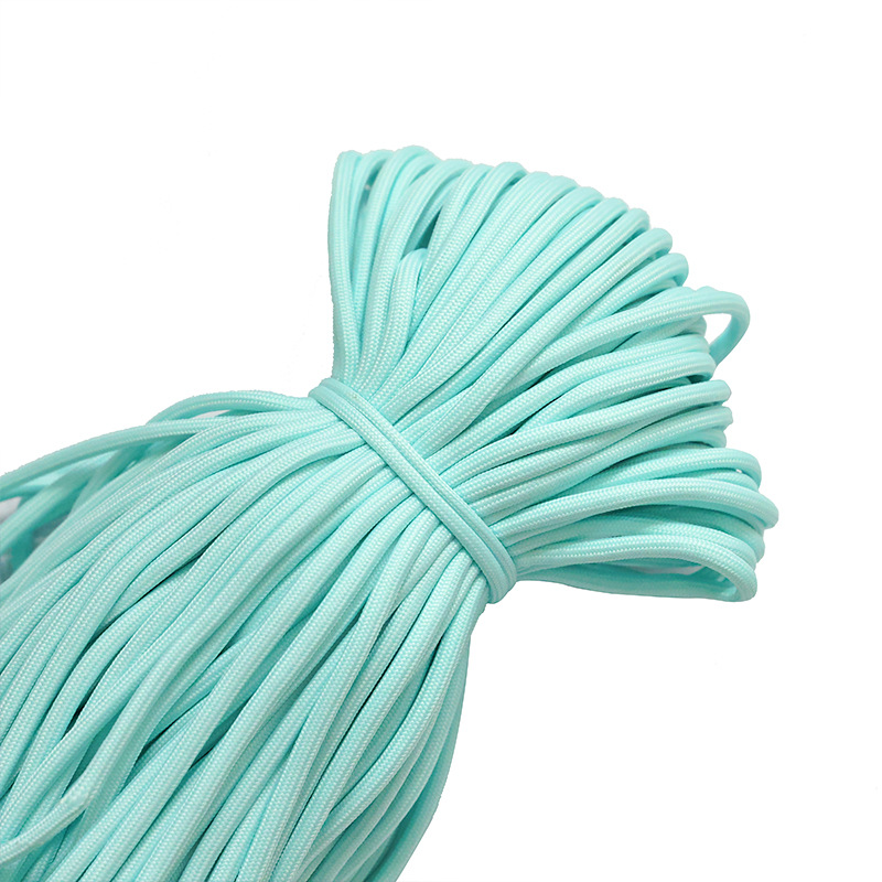 Cuerdas de poliéster coloridas de 5 mm cuerdas redondas cuerdas de agrupación resistentes al desgaste DIY cuerdas tejidas a mano colgante de llaver creativo