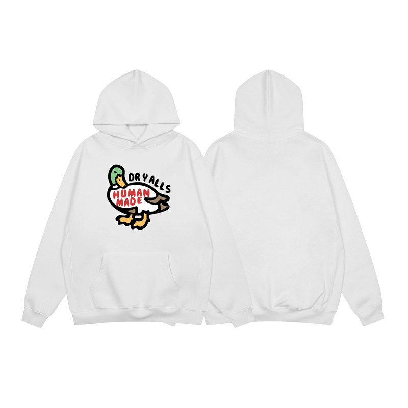 Felpa con cappuccio uomo stampa anatra human made unisex_voghion.com