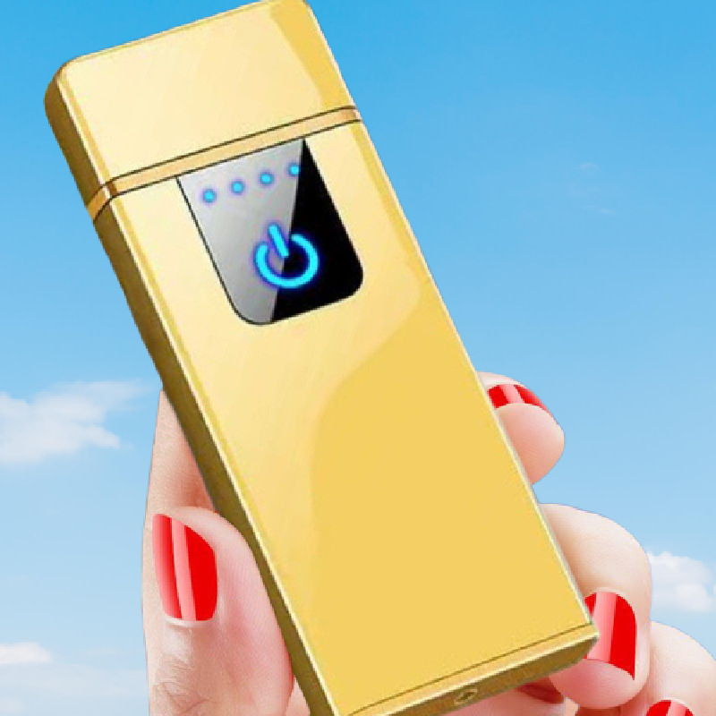 USB charging lighter Zodiac lettering red festive silent cigarette lighter creative windproof birthday gift