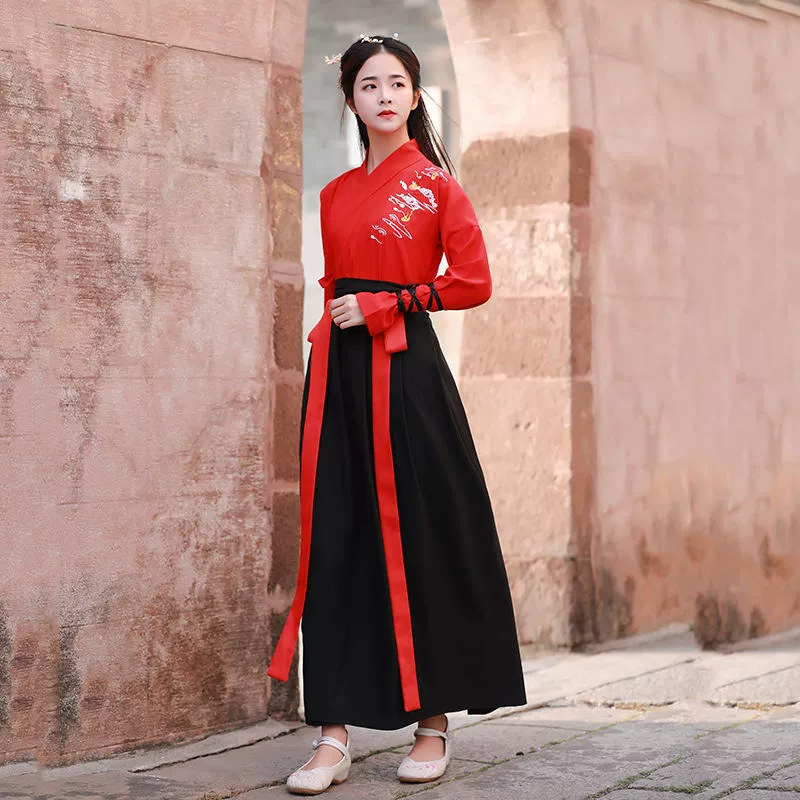 Genuine Hanfu for students, plus size, Chinese style