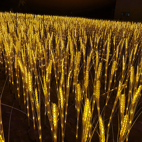 Simulated wheat ear ground lamp outdoor waterproof solar rice reed lamp courtyard landscape lighting LED modeling lamp