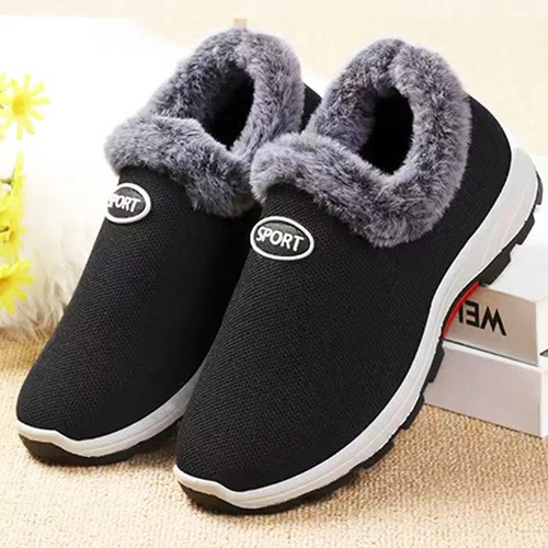 Winter warm women's cotton shoes with extra padding and thickness, soft-soled comfortable cotton boots for middle-aged and elderly, old Beijing mother shoes, snow boots