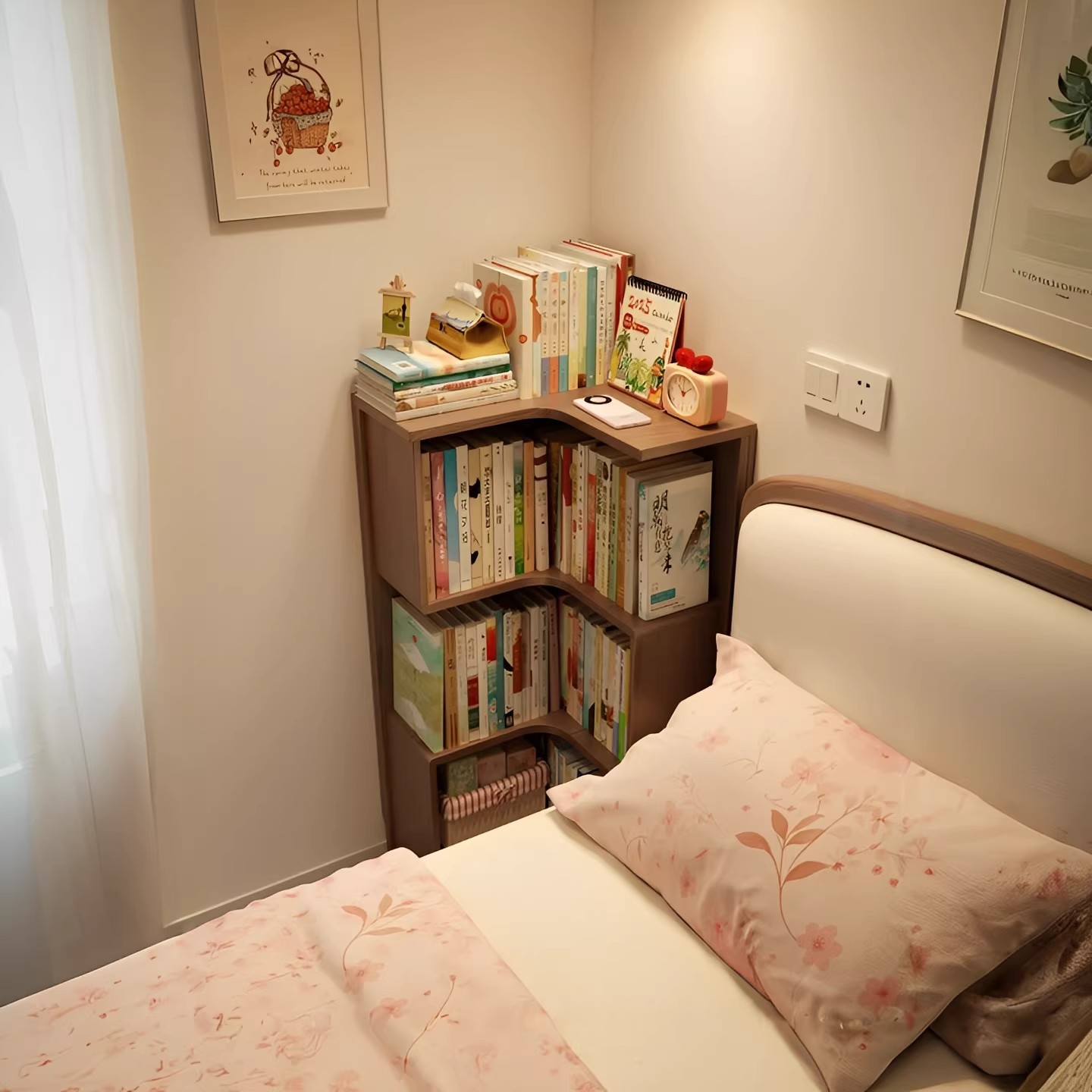 Especialmente hermosa mesa de cabezal de cama dormitorio doméstico pequeño estante de armario de cama artefactos mágicos para reemplazar el pequeño gabinete de almacenamiento