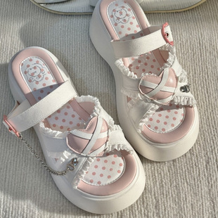 Lolita Lolita Original Sexy Sweetheart Thick-Soled Slippers Sandals 2025 Summer Campus Versatile Sandals