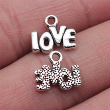 12x10mm 0.7g ��ɫ ��ƷDIY������� Ӣ����ĸ love��׹