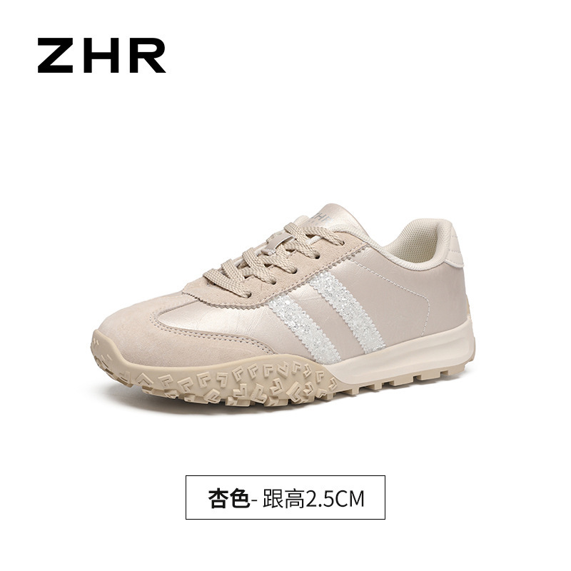 ZHR网面德训鞋女2025新款夏季穿搭透气厚底运动休闲不闷脚女鞋|undefined
