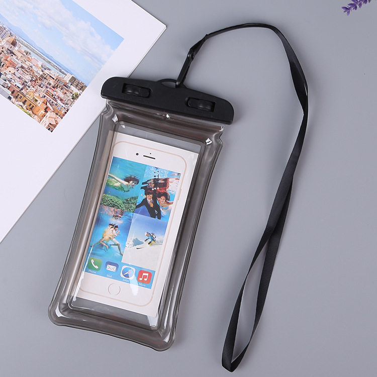Beach rafting funda impermeable luminosa funda protectora venta al por mayor bolsa de natación bolsa de aire bolsa impermeable para teléfono móvil táctil 3 capas grande