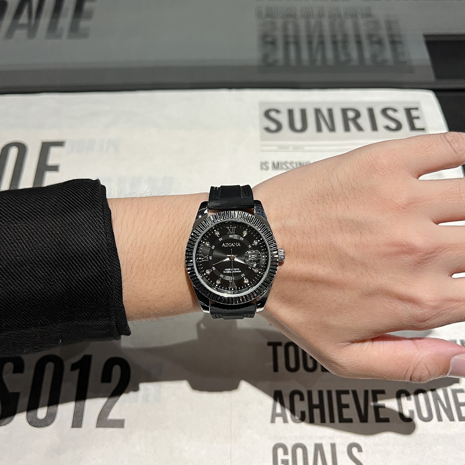 Cross-Border Luxury Men's Watch New Business Quartz Tape Watch Men's Live Broadcast Foreign Trade Hot Model Dropshipping