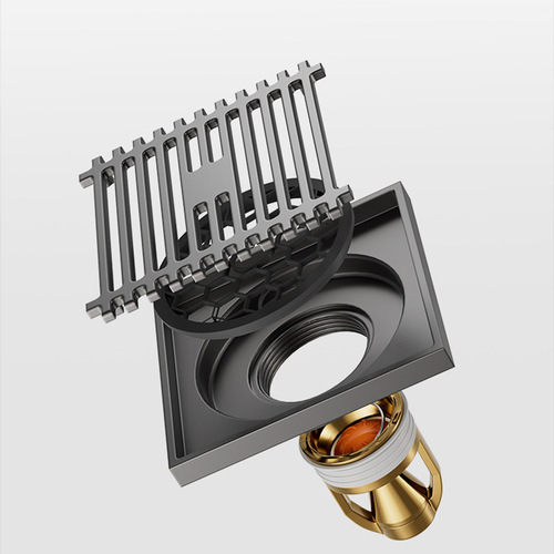 Anti-odor full copper magnetic levitation submersible drain boat shower wet/dry area drain cleaning port anti-backflow drain