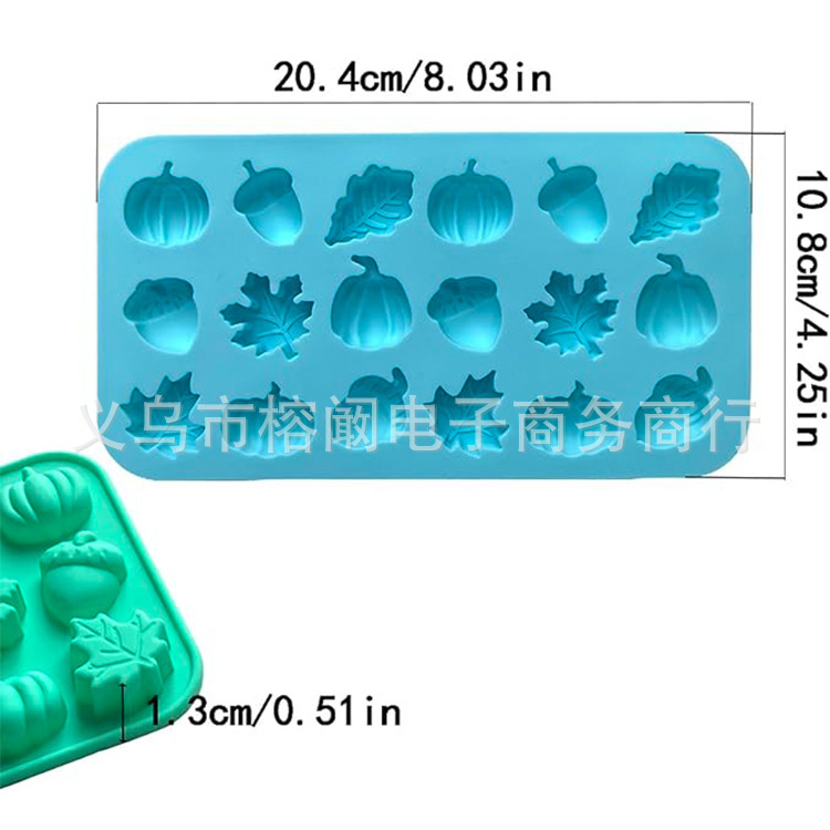 硅胶翻糖蛋糕模具diy烘焙枫叶榛子南瓜造型圣诞节万圣节系列|undefined