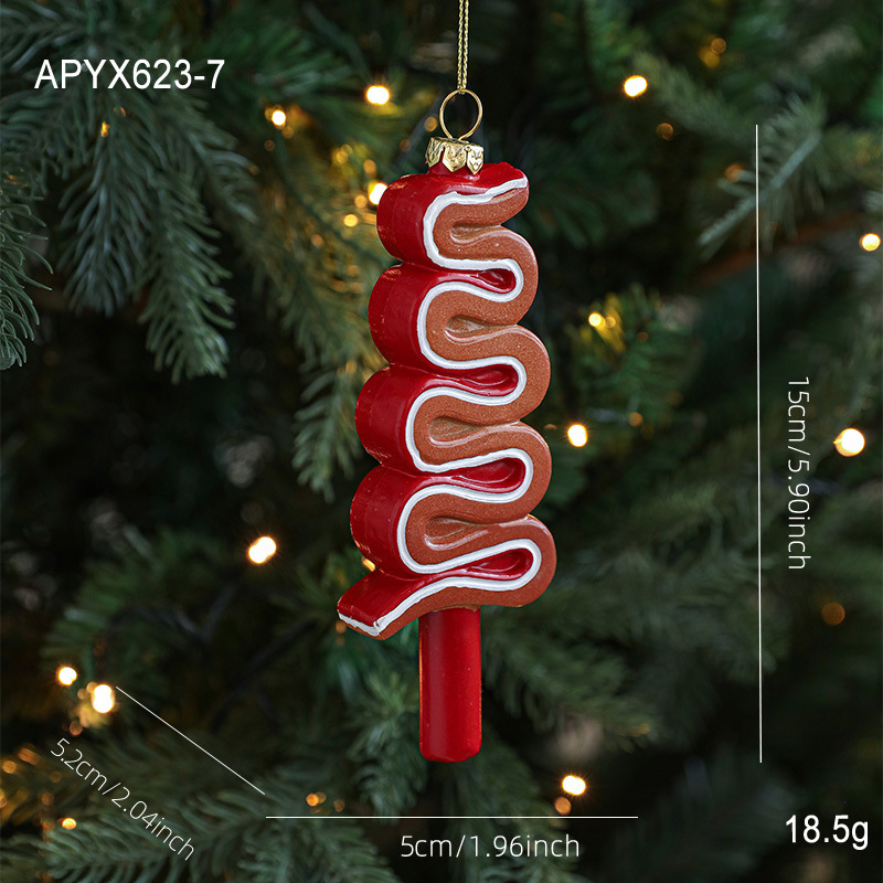 Nuevo pan de jengibre de plástico colgante hombre colgante colgante árbol de Navidad decoración colgante artículos de decoración atmósfera artículos de diseño en stock
