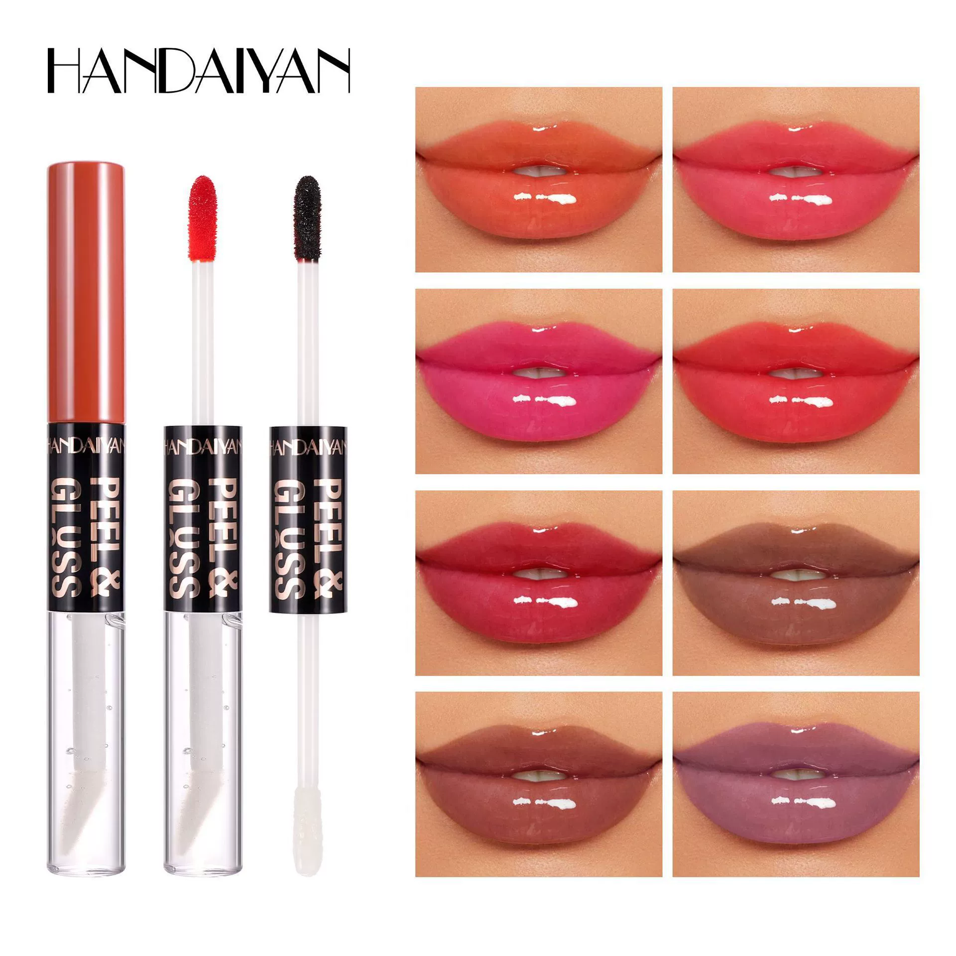 (Cross-border trading), detachable double-sided lip balm, matte lip gloss, silky lipstick, intense hydration