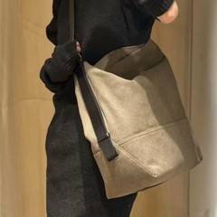 2025春の新型hoboショータイプの2色の大きなtoteバッグ/百合帆布大容量の特包中性風