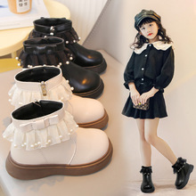 儿童马丁靴2025年秋冬新款女童洋气公主靴中大童防滑休闲靴潮
