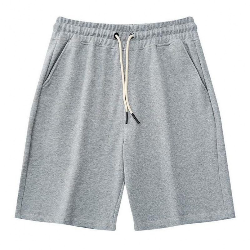 2025 New Model Cross-Border Dropshipping Gray Pure Cotton Men's Sports Shorts (Heavyweight)