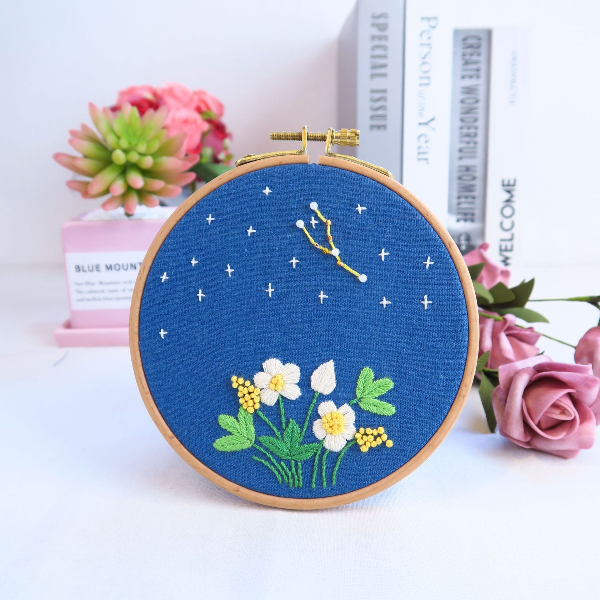 Fábrica al por mayor bordado DIY hecho a mano material paquete matar tiempo principiante creativo tela pequeña pintura