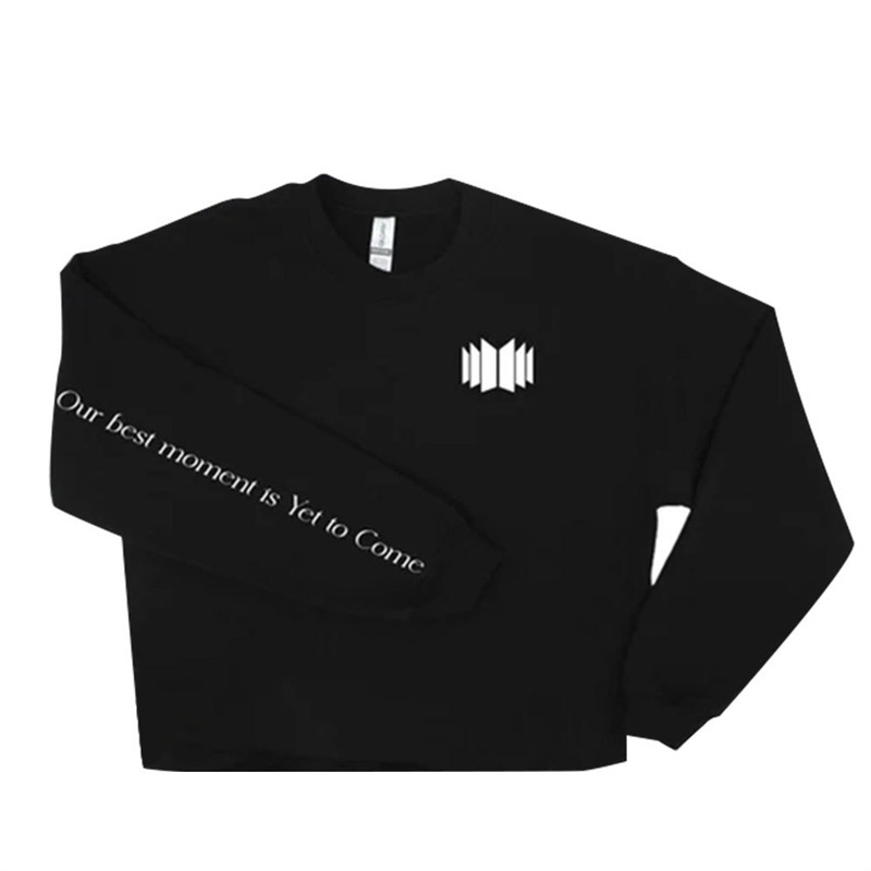 Bulletproof Youth League Album proof with Crewneck Pullover Autumn and Winter Thickened Classic Black and White Joker Top V