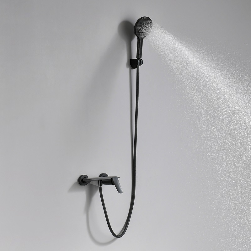 Juego de ducha de ducha de ingeniería de hotel, baño de cobre completo, ducha, ducha, ducha, botón de piano, ducha sobrealimentada