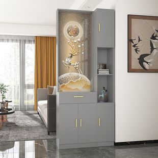 Entrance Sofa Screen Partition Shelf Living Room Entrance Solid Wood Art Glass Door Entrance Simple and Modern