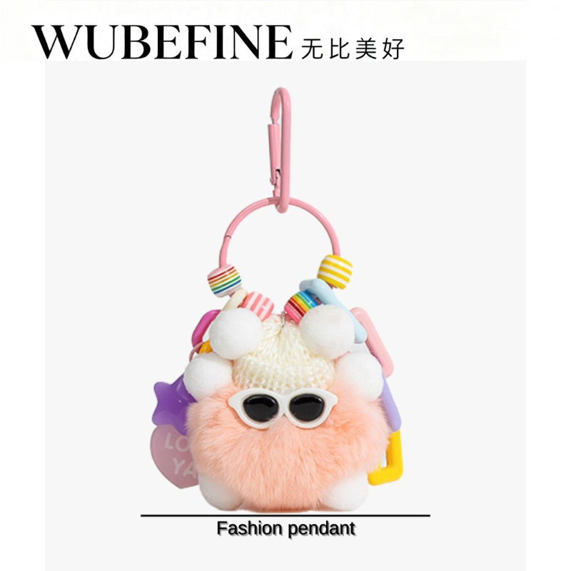 Small Coal Ball Monster Plush Duplock Bag Pendant Car Keychain Women's Bag Backpack Hanging Decoration Student Couple Gift Small Coal Ball Monster Plush Duplock Bag Pendant Car Keychain Women's Bag Backpack Hanging Decoration Student Couple Gift