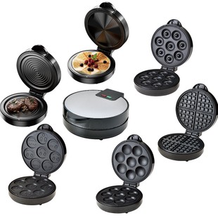 Foreign Trade Cross-Border Donut Machine 110V Cake Breakfast Machine Sandwich Machine Large Eight-Hole Bread Machine