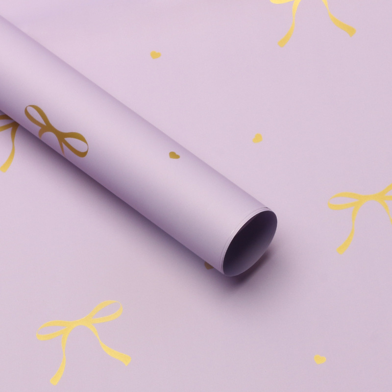 Papel de regalo con nudo de flor, lazo de corazón, materiales para envolver ramos, regalo DIY, suministros para floristería