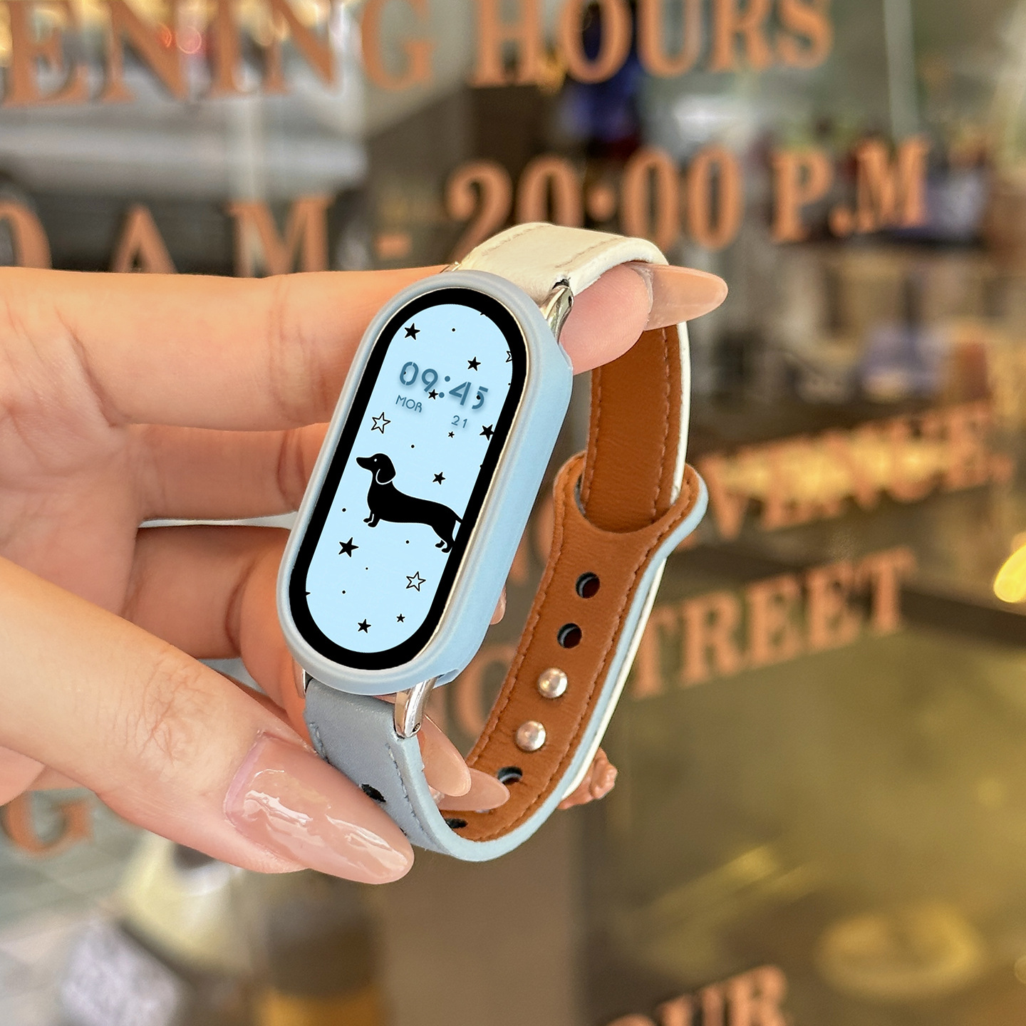 [Dachshund] Suitable for Xiaomi Mi Band 10 Strap 9 New Style 8 Reverse Buckle Double Nail Wristband Nfc Version Men and Women Trendy