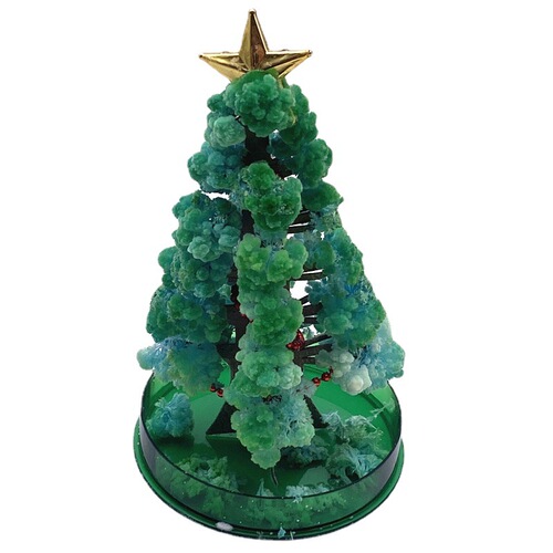 Cross-border DIY early education science experiment paper tree will bloom and crystallize magic Christmas tree Christmas decoration ornaments