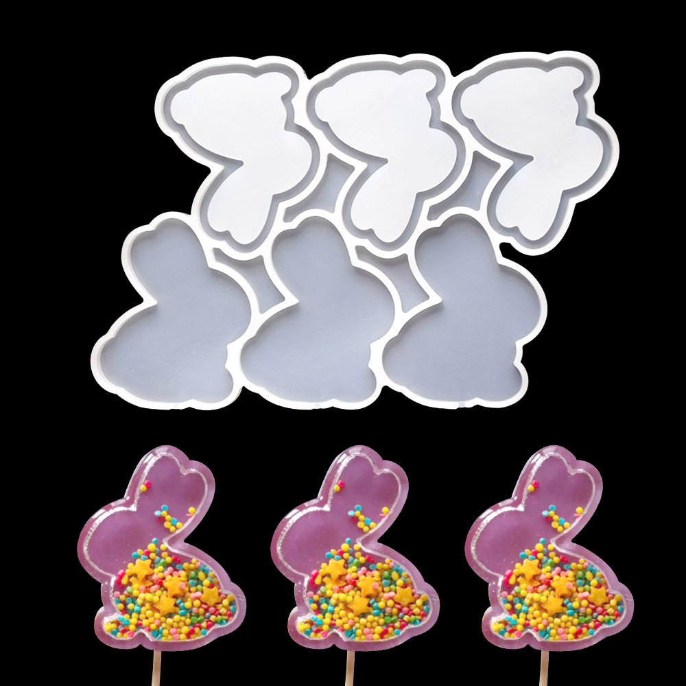 Pascua mariposa conejo huevo molde de silicona al por mayor