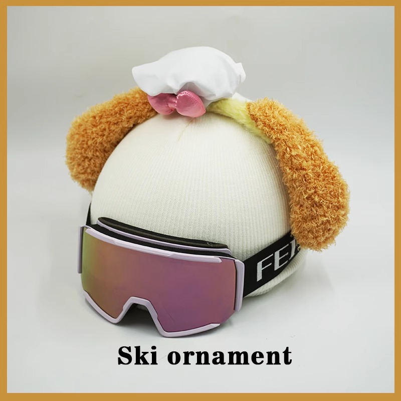 Ski Helmet Cover Cartoon Dog Helmet Cover Universal Warm Plush