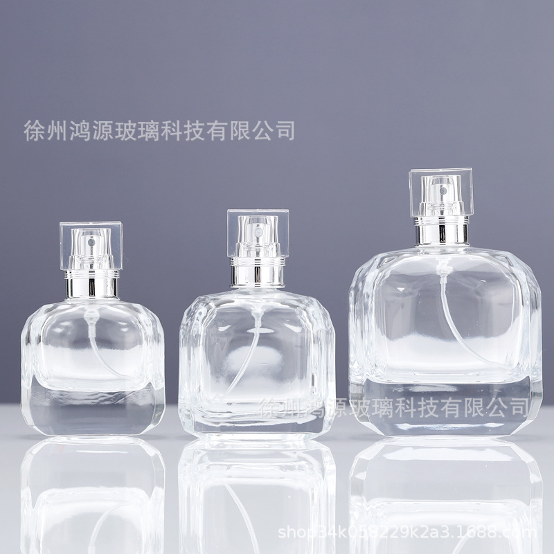 Subbotella de perfume 30/50/100ml botella de tarjeta cosmética botella de perfume de vidrio transparente botella de perfume botella desnuda