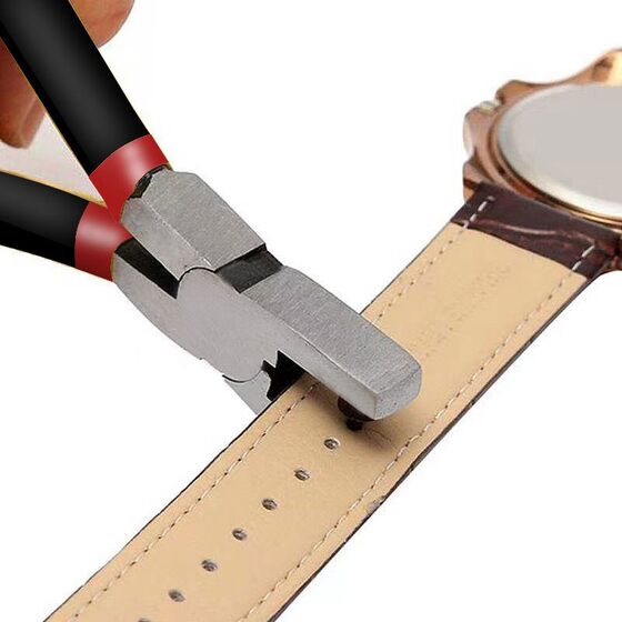Mini strap punch pliers 5 inch DIY leather multicolor hand tool punch round hole high carbon steel