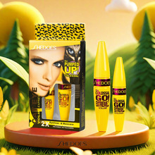 Shedoes豹纹睫毛膏眼线液套装 防水防汗不晕染拉长浓密酷黑速干