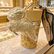 小羊有钱花钥匙扣足金手机挂件包包挂饰羊年新款直播礼品批发