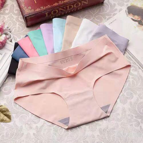810 Ice Silk Invisible Underwear for Ladies - Summer Thin Pure Cotton Thigh-High Breathable Sexy Teenage Wind-Round Triangle Pantalettes