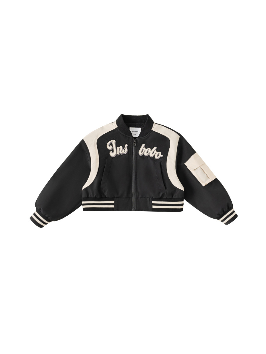 Yoobao otoño 2025 nuevo estilo retro estilo de béisbol de estilo universitario para niños bordados chaqueta de moda