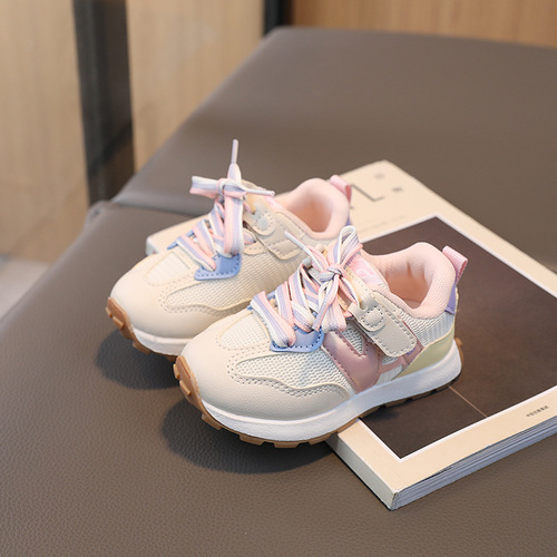 Children's shoes spring and autumn new children's sports shoes Korean fashion girls' running shoes baby shoes boys' breathable mesh shoes