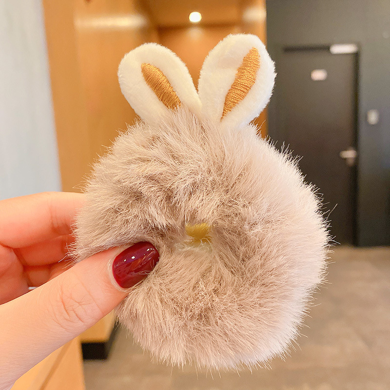 Piggy de peluche de primavera, lazo para el cabello, celebridad de Internet, nueva cuerda para la cabeza de todo fósforo, banda de goma, cuerda para el cabello para mujer, funda de cuero, tocado