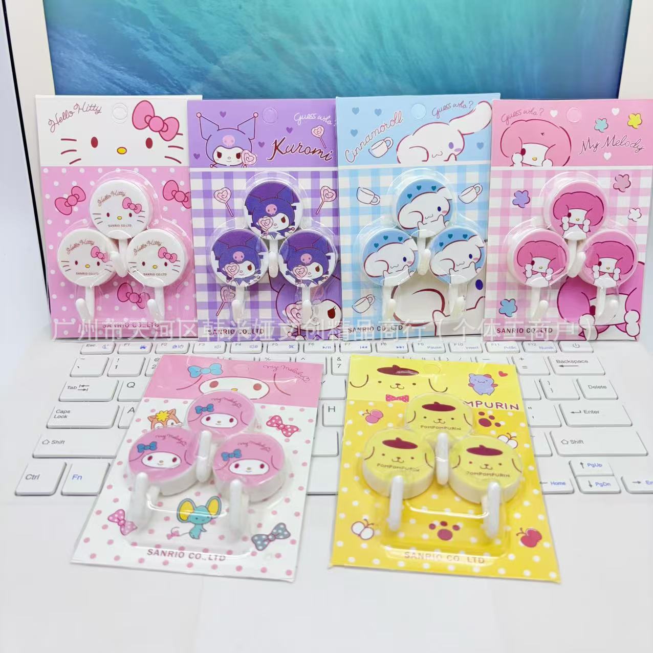 Cross-Border Cute Cartoon Hooks for Home Kitchen and Bathroom Punch-Free Strong Hooks for Girls' Bedroom Door Sticky Hooks