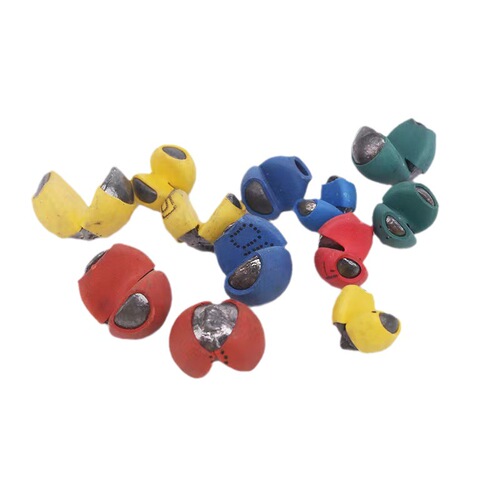 Colored plastic-coated open-biting lead clip, rock fishing lead clip, lead drop, micro-lead raft fishing wheel without damaging the line fishing accessories