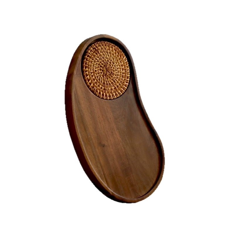 Тарелка из акaции обеденная поднос solid wood поднос для отеля кофе чай домашняя стойка поднос